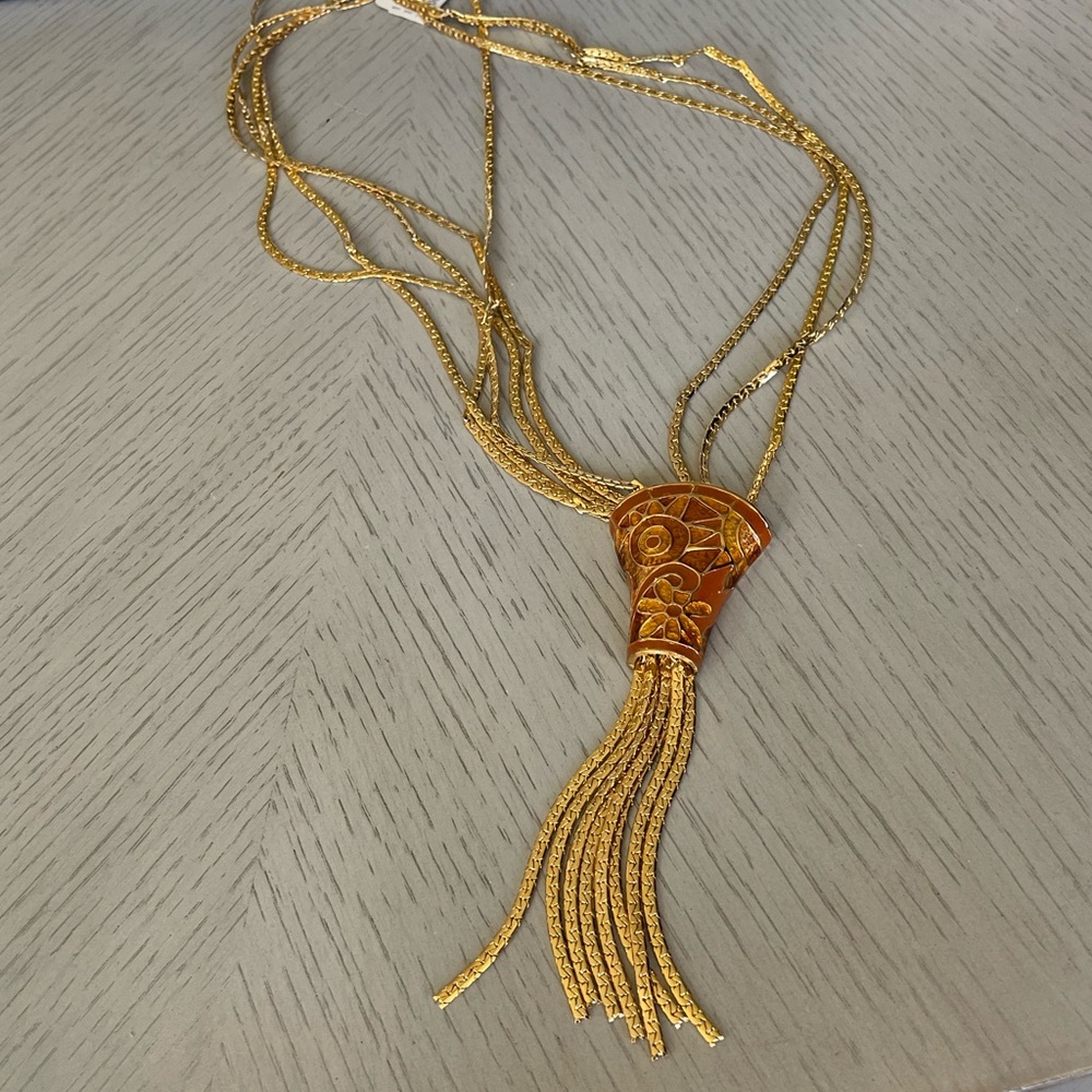 Vintage new tags, Napier multi-strand, “Y” necklace